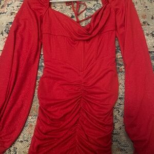 red prom dress
